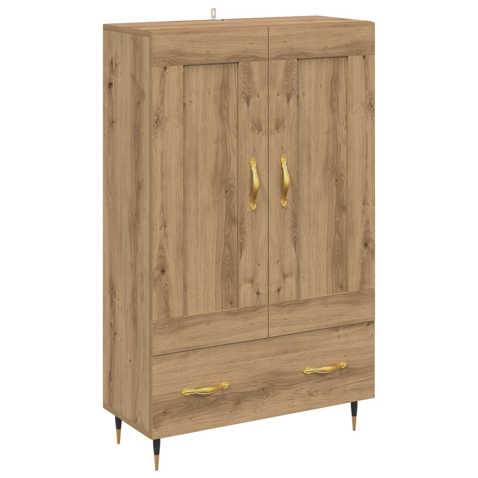 Vysoký Bufet Artisanový Dub 69,5 X 31 X 115 Cm Kompozitní Dřevo