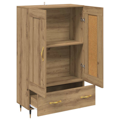 Vysoký Bufet Artisanový Dub 69,5 X 31 X 115 Cm Kompozitní Dřevo