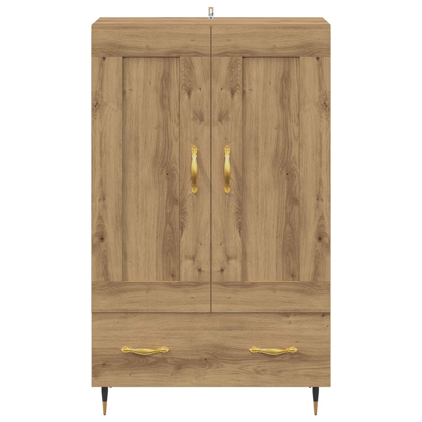 Vysoký Bufet Artisanový Dub 69,5 X 31 X 115 Cm Kompozitní Dřevo