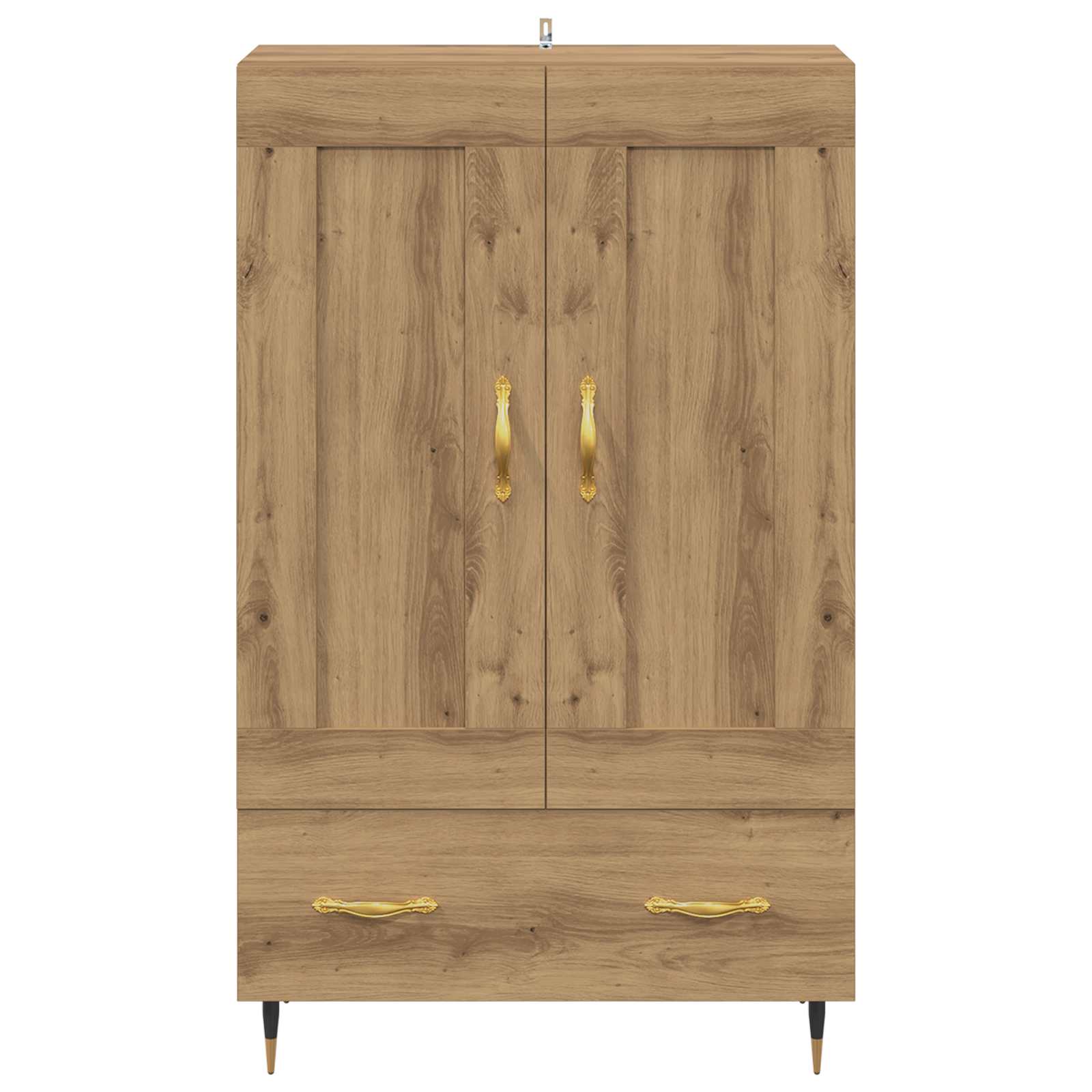 Vysoký Bufet Artisanový Dub 69,5 X 31 X 115 Cm Kompozitní Dřevo