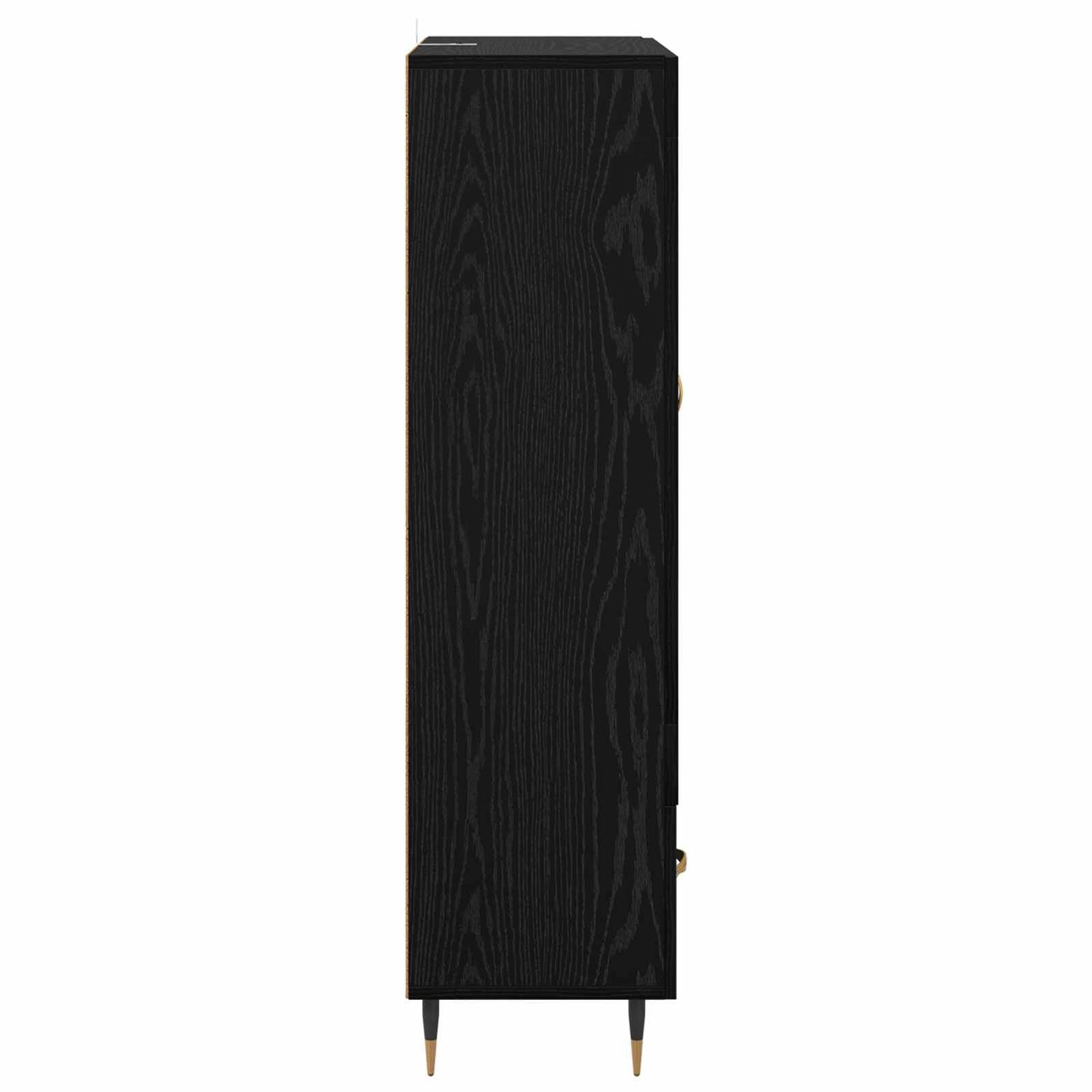 Vysoký Bufet Černý Dub 69,5 X 31 X 115 Cm Kompozitní Dřevo