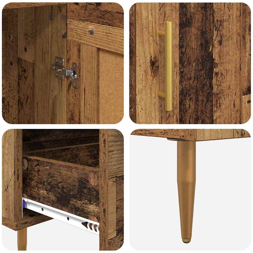 Vysoký Bufet Staré Dřevo 69,5 X 31 X 115 Cm Kompozitní Dřevo