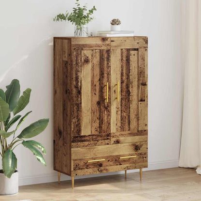 Vysoký Bufet Staré Dřevo 69,5 X 31 X 115 Cm Kompozitní Dřevo