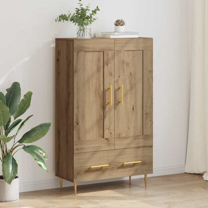 Vysoký Bufet Artisanový Dub 69,5 X 31 X 115 Cm Kompozitní Dřevo