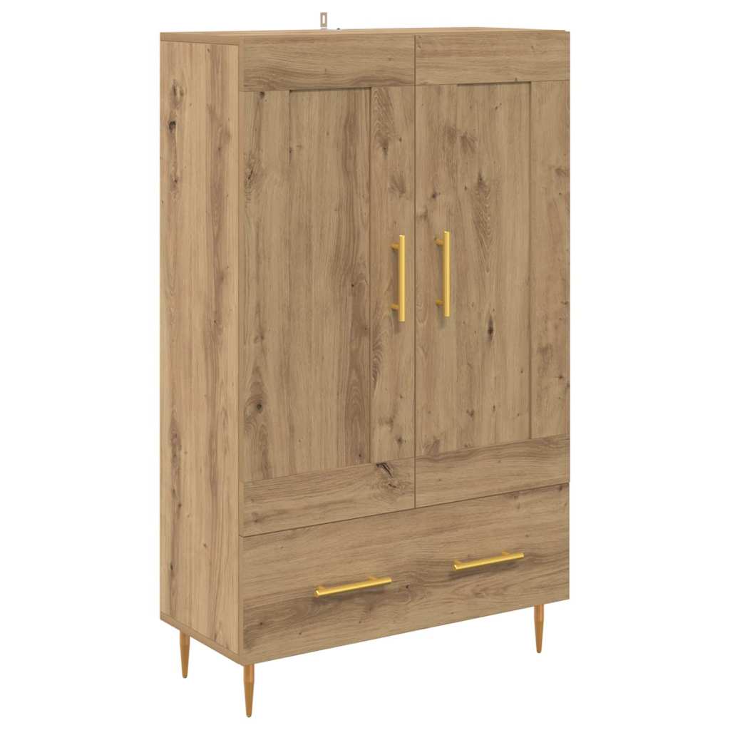 Vysoký Bufet Artisanový Dub 69,5 X 31 X 115 Cm Kompozitní Dřevo