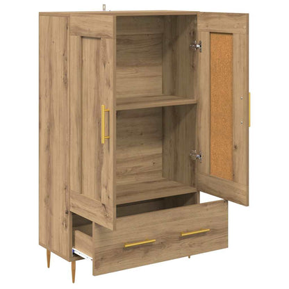 Vysoký Bufet Artisanový Dub 69,5 X 31 X 115 Cm Kompozitní Dřevo
