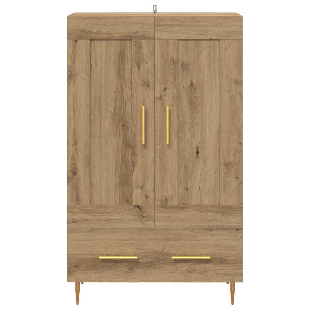 Vysoký Bufet Artisanový Dub 69,5 X 31 X 115 Cm Kompozitní Dřevo