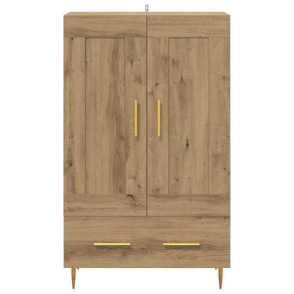 Vysoký Bufet Artisanový Dub 69,5 X 31 X 115 Cm Kompozitní Dřevo
