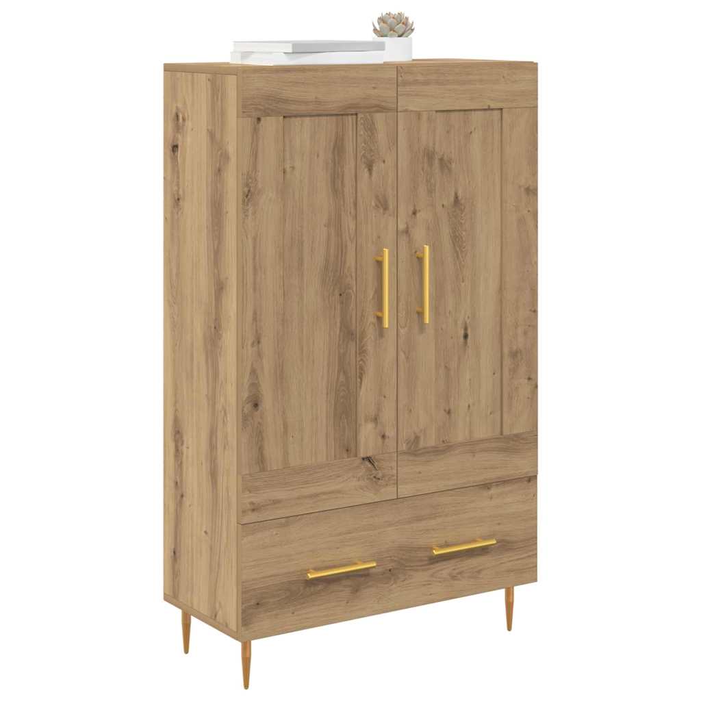 Vysoký Bufet Artisanový Dub 69,5 X 31 X 115 Cm Kompozitní Dřevo