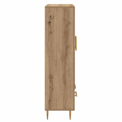 Vysoký Bufet Artisanový Dub 69,5 X 31 X 115 Cm Kompozitní Dřevo