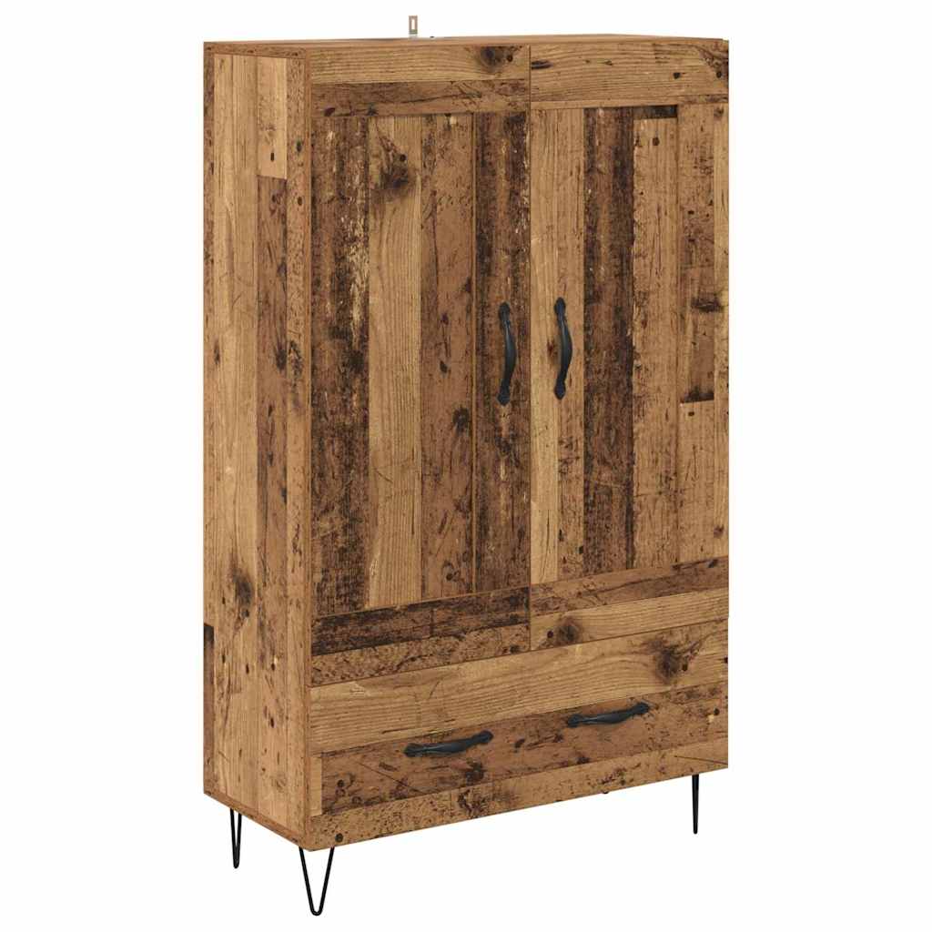 Vysoký Bufet Staré Dřevo 69,5 X 31 X 115 Cm Kompozitní Dřevo