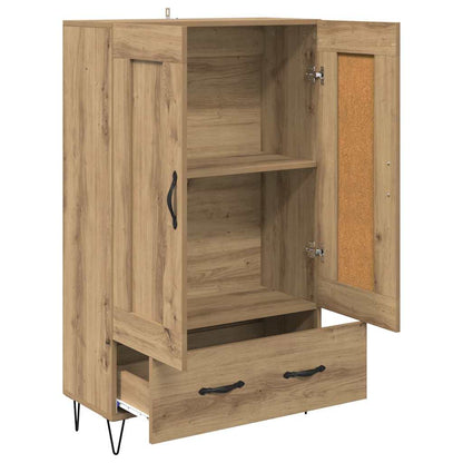 Vysoký Bufet Artisanový Dub 69,5 X 31 X 115 Cm Kompozitní Dřevo