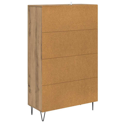 Vysoký Bufet Artisanový Dub 69,5 X 31 X 115 Cm Kompozitní Dřevo