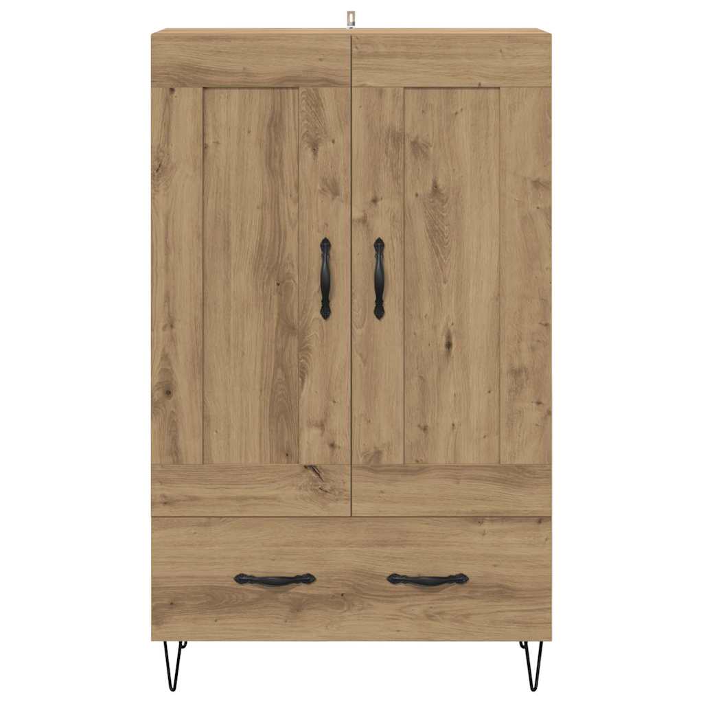 Vysoký Bufet Artisanový Dub 69,5 X 31 X 115 Cm Kompozitní Dřevo