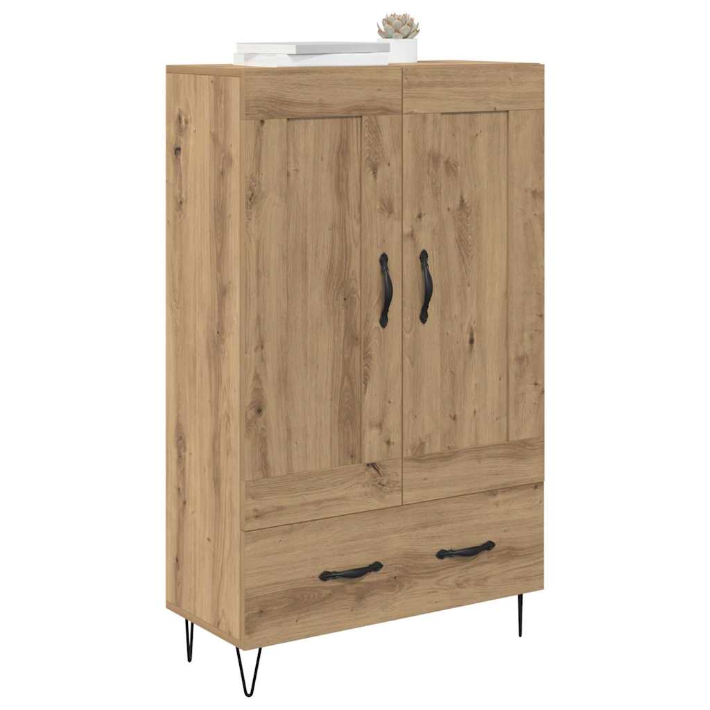 Vysoký Bufet Artisanový Dub 69,5 X 31 X 115 Cm Kompozitní Dřevo
