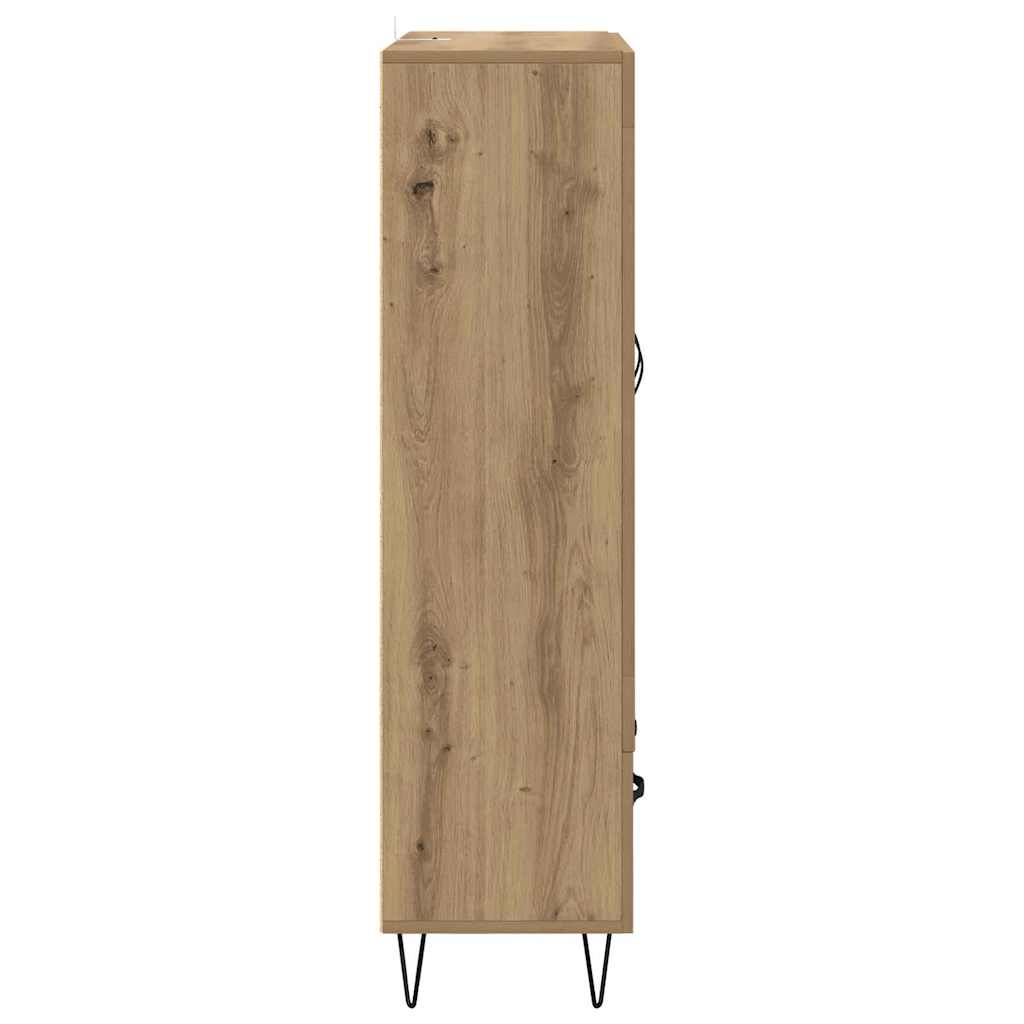 Vysoký Bufet Artisanový Dub 69,5 X 31 X 115 Cm Kompozitní Dřevo