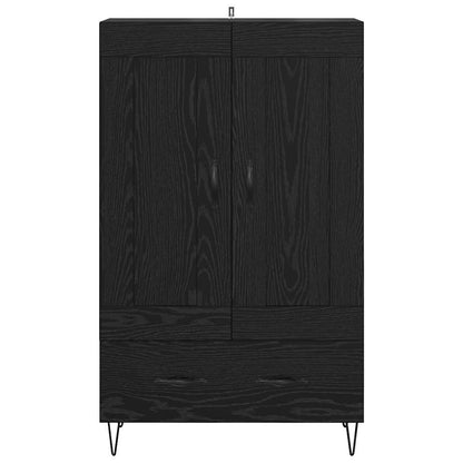 Vysoký Bufet Černý Dub 69,5 X 31 X 115 Cm Kompozitní Dřevo