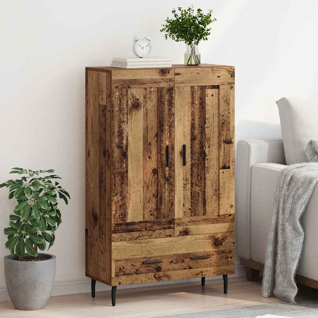 Vysoký Bufet Staré Dřevo 69,5 X 31 X 115 Cm Kompozitní Dřevo