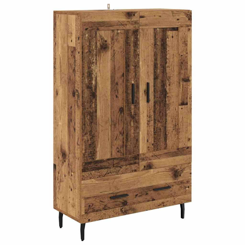 Vysoký Bufet Staré Dřevo 69,5 X 31 X 115 Cm Kompozitní Dřevo