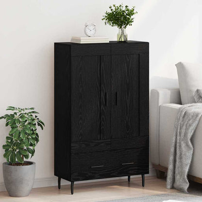 Vysoký Bufet Černý Dub 69,5 X 31 X 115 Cm Kompozitní Dřevo