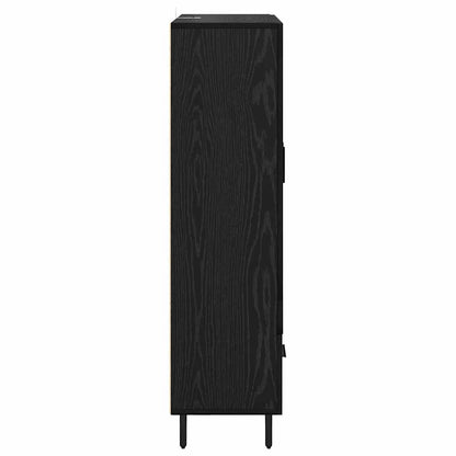 Vysoký Bufet Černý Dub 69,5 X 31 X 115 Cm Kompozitní Dřevo