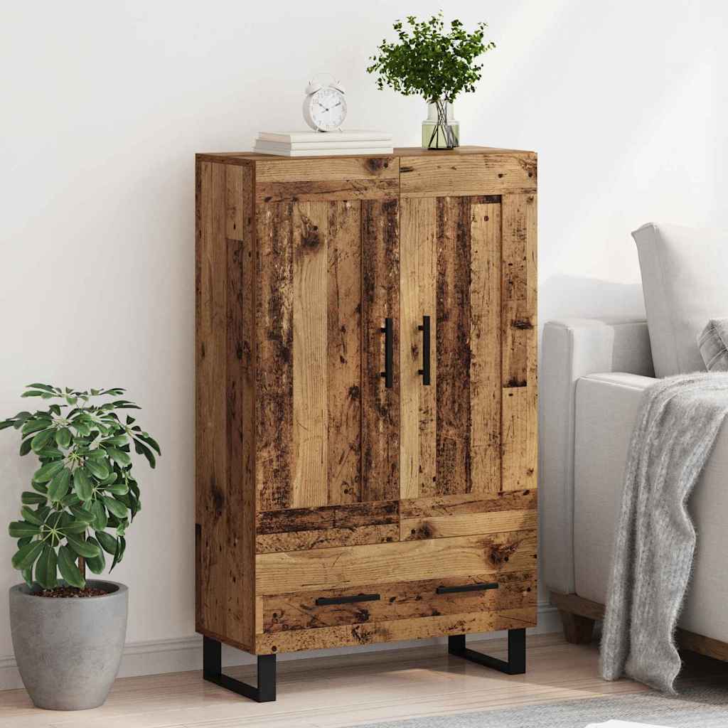 Vysoký Bufet Staré Dřevo 69,5 X 31 X 115 Cm Kompozitní Dřevo
