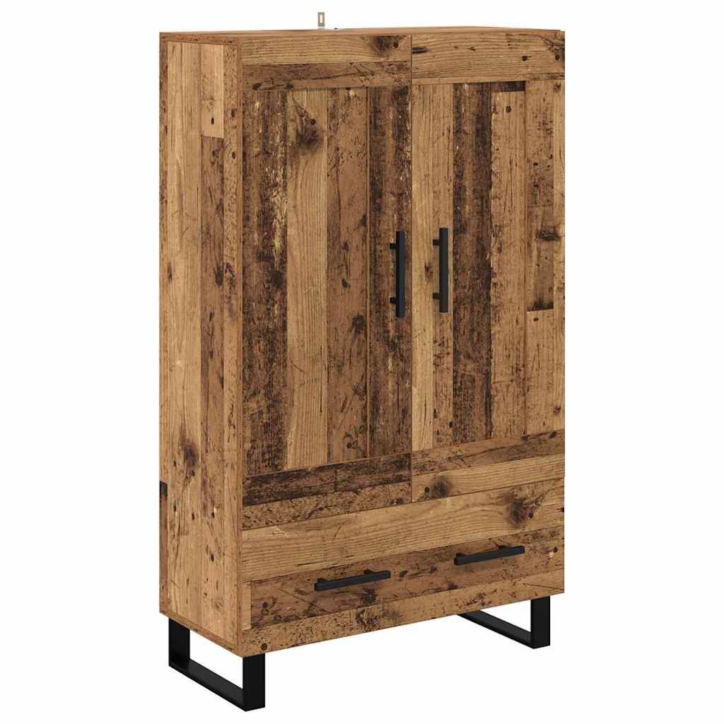 Vysoký Bufet Staré Dřevo 69,5 X 31 X 115 Cm Kompozitní Dřevo