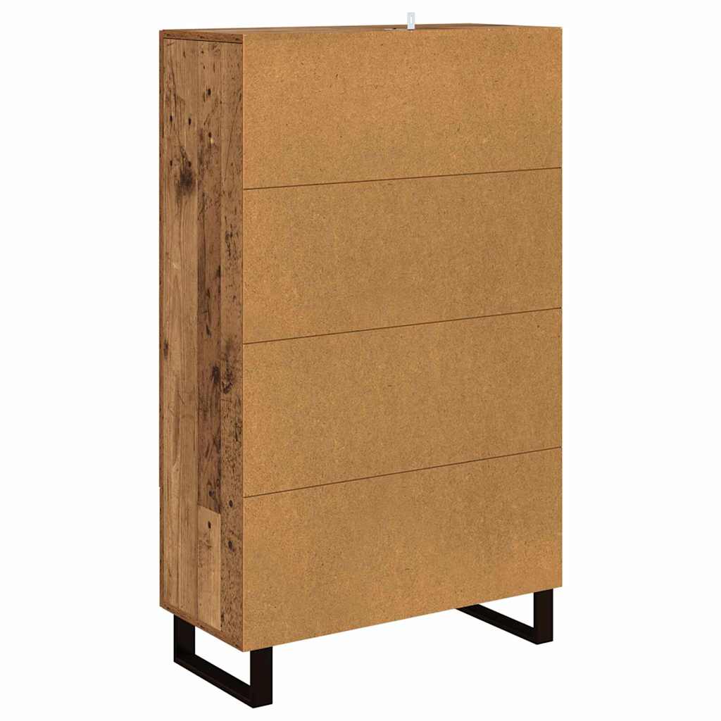 Vysoký Bufet Staré Dřevo 69,5 X 31 X 115 Cm Kompozitní Dřevo