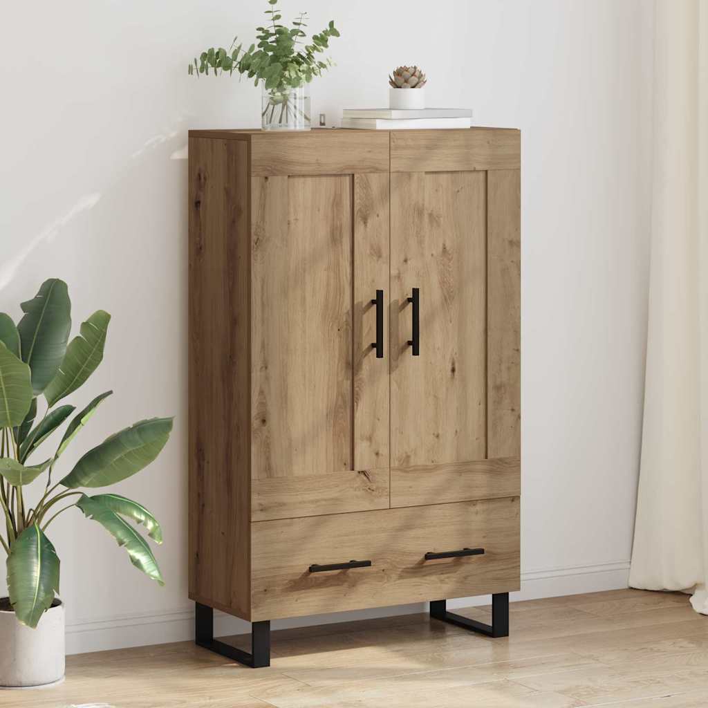 Vysoký Bufet Artisanový Dub 69,5 X 31 X 115 Cm Kompozitní Dřevo