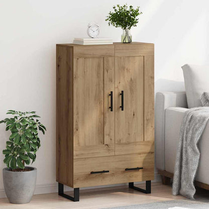 Vysoký Bufet Artisanový Dub 69,5 X 31 X 115 Cm Kompozitní Dřevo