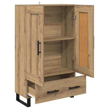 Vysoký Bufet Artisanový Dub 69,5 X 31 X 115 Cm Kompozitní Dřevo