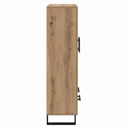Vysoký Bufet Artisanový Dub 69,5 X 31 X 115 Cm Kompozitní Dřevo