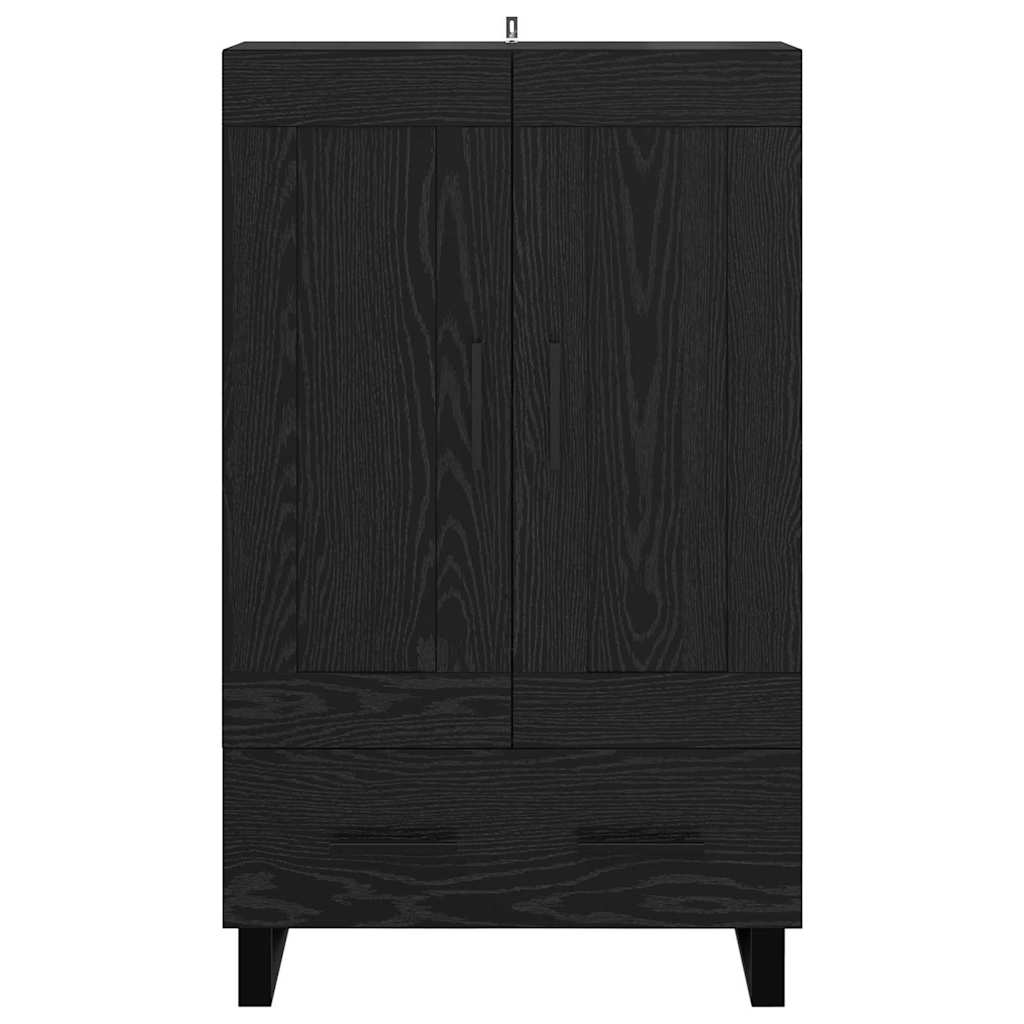 Vysoký Bufet Černý Dub 69,5 X 31 X 115 Cm Kompozitní Dřevo