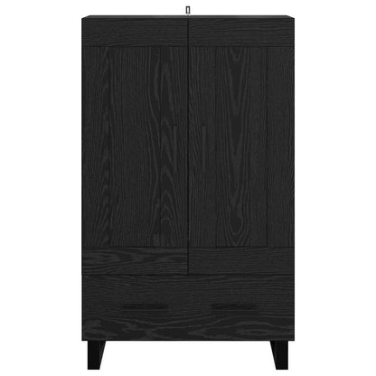 Vysoký Bufet Černý Dub 69,5 X 31 X 115 Cm Kompozitní Dřevo