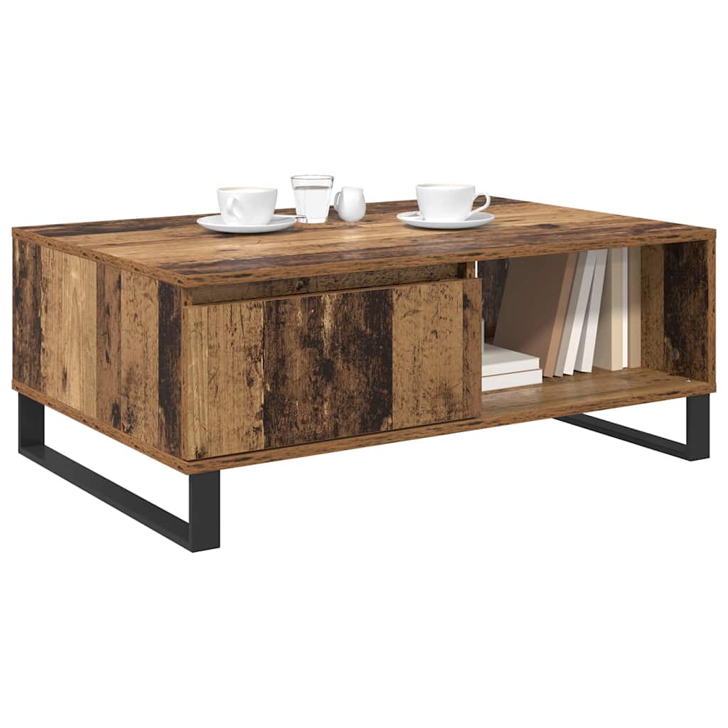 Konferenční Stolek Staré Dřevo 90 X 60 X 35 Cm Kompozitní Dřevo