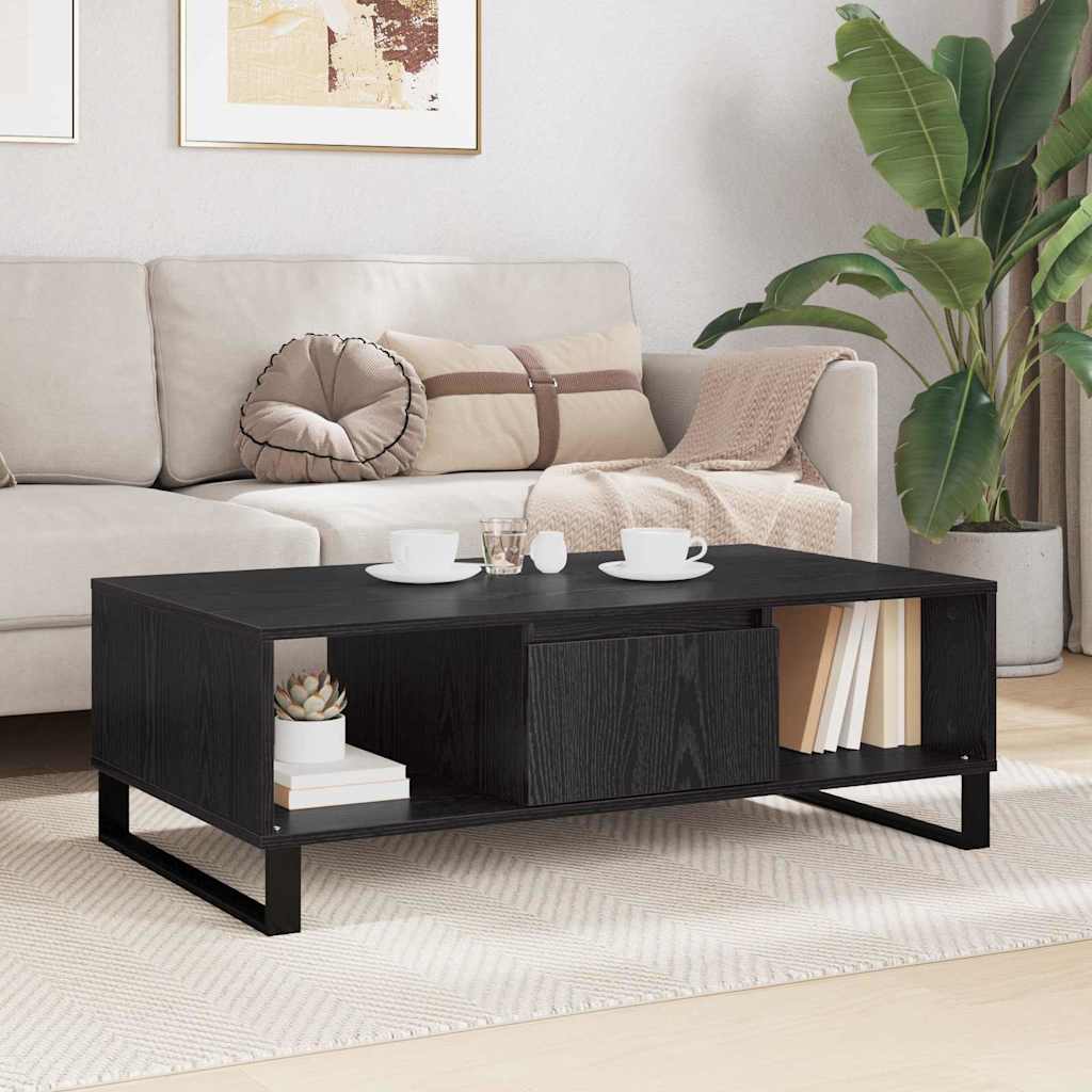 Konferenční Stolek Černý Dub 104 X 60 X 35 Cm Kompozitní Dřevo