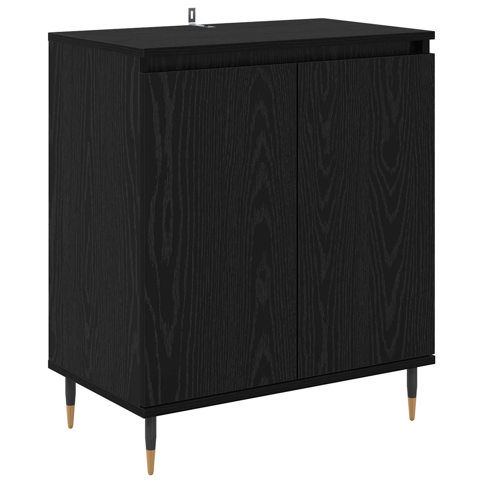 Servírovací Skříň Černý Dub 60 X 35 X 70 Cm Kompozitní Dřevo