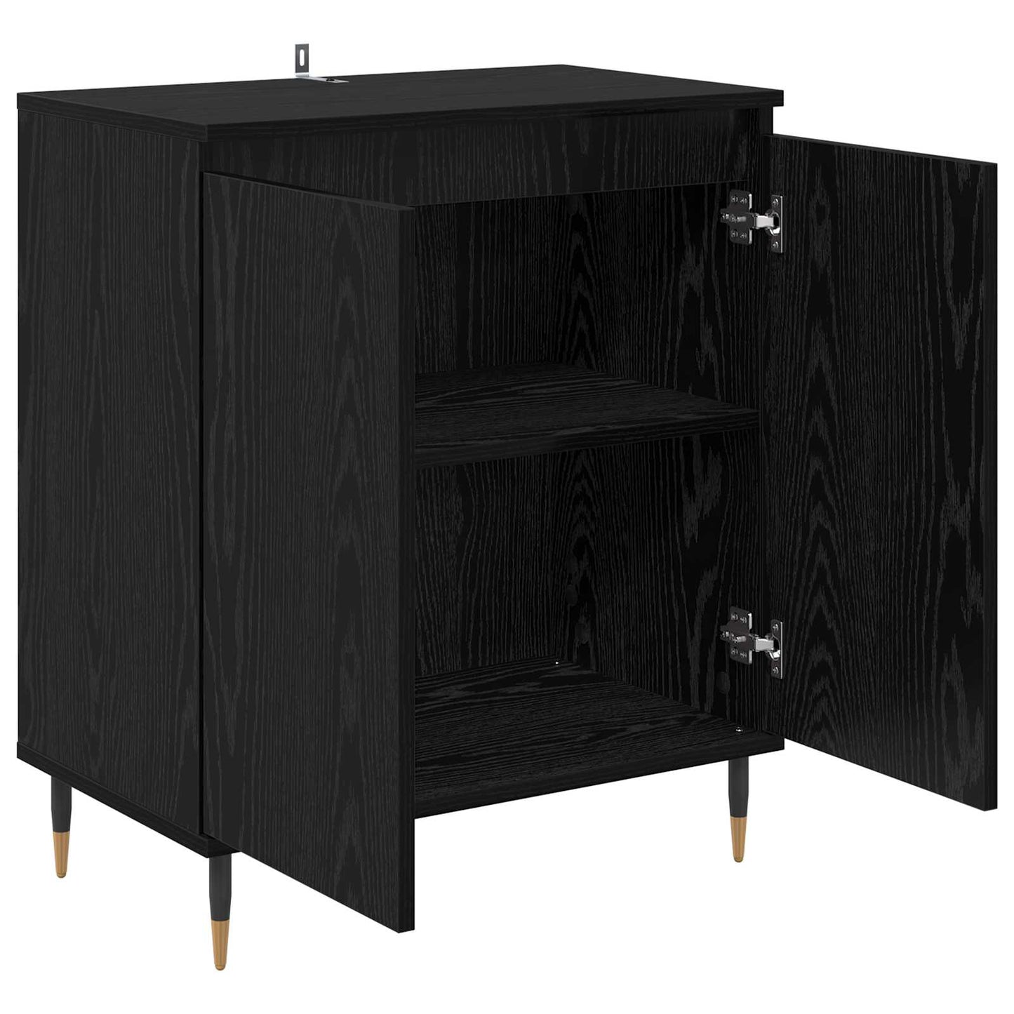 Servírovací Skříň Černý Dub 60 X 35 X 70 Cm Kompozitní Dřevo