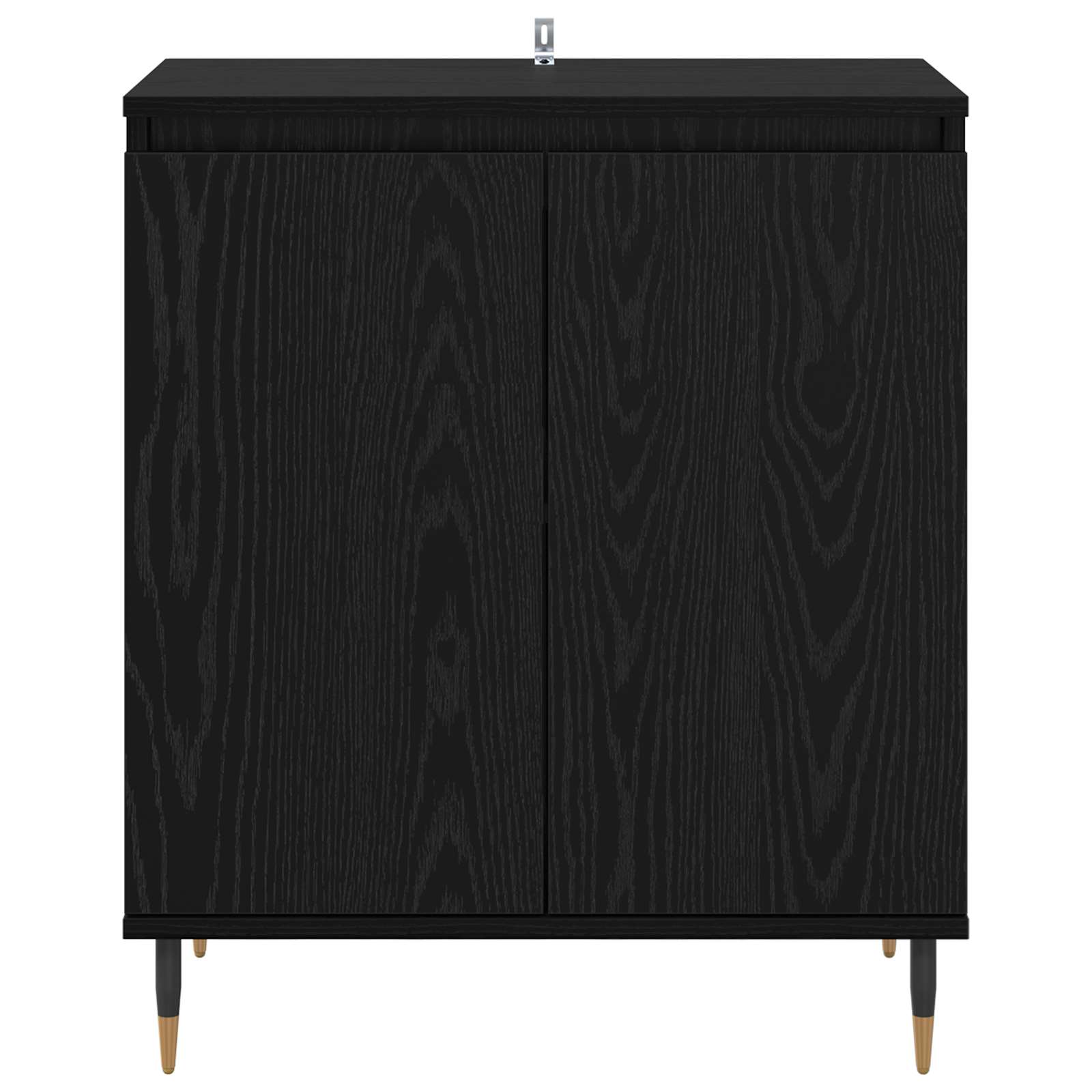 Servírovací Skříň Černý Dub 60 X 35 X 70 Cm Kompozitní Dřevo