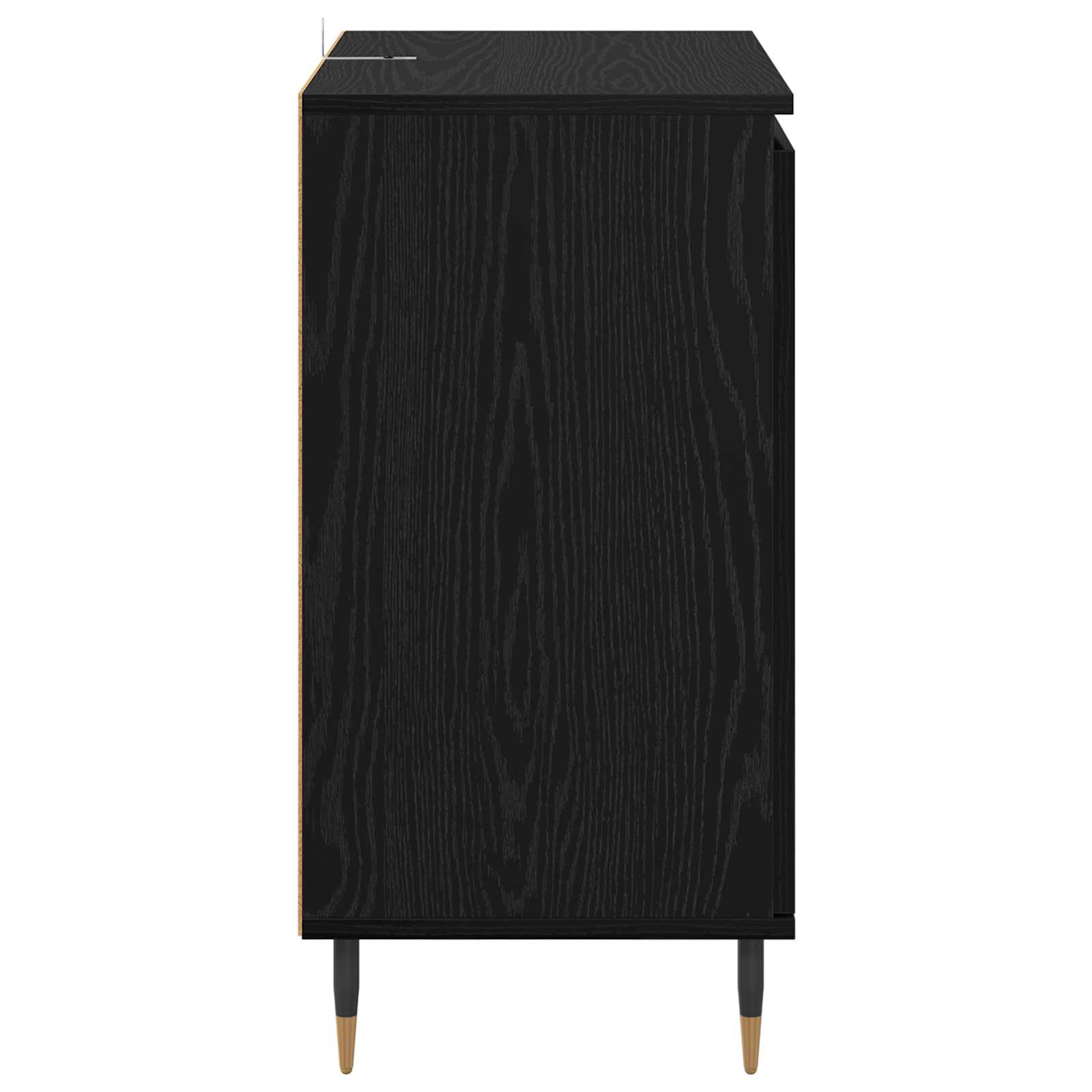 Servírovací Skříň Černý Dub 60 X 35 X 70 Cm Kompozitní Dřevo