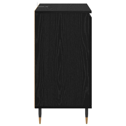 Servírovací Skříň Černý Dub 60 X 35 X 70 Cm Kompozitní Dřevo