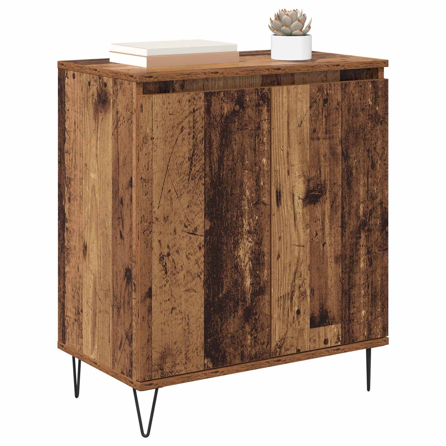 Servírovací Skříň Staré Dřevo 60 X 35 X 70 Cm Kompozitní Dřevo