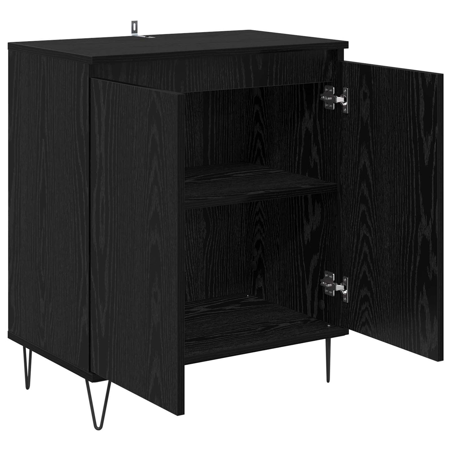 Servírovací Skříň Černý Dub 60 X 35 X 70 Cm Kompozitní Dřevo