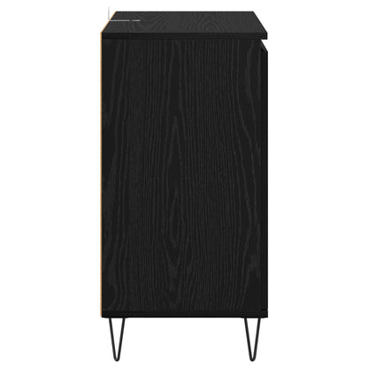 Servírovací Skříň Černý Dub 60 X 35 X 70 Cm Kompozitní Dřevo