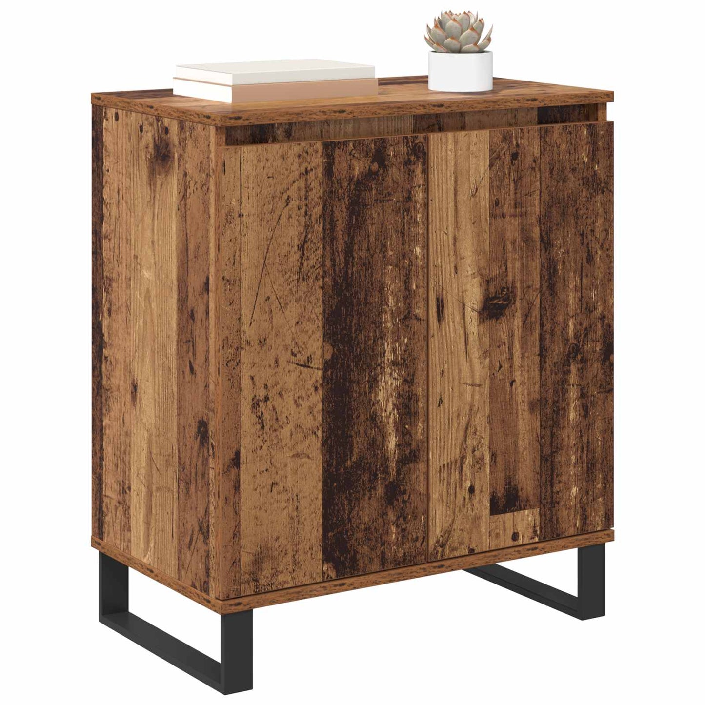 Servírovací Skříň Staré Dřevo 60 X 35 X 70 Cm Kompozitní Dřevo