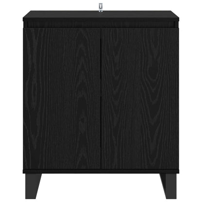 Servírovací Skříň Černý Dub 60 X 35 X 70 Cm Kompozitní Dřevo