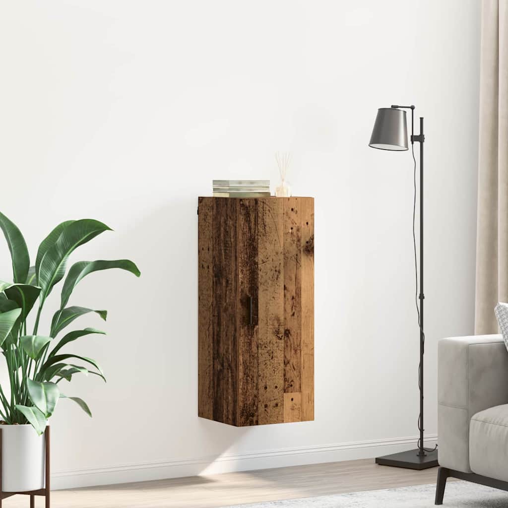 Nástěnná Skříňka Staré Dřevo 34,5 X 34 X 90 Cm Kompozitní Dřevo