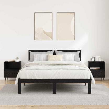 Noční Skříňka 2 Ks Černý Dub 40 X 35 X 50 Cm Kompozitní Dřevo