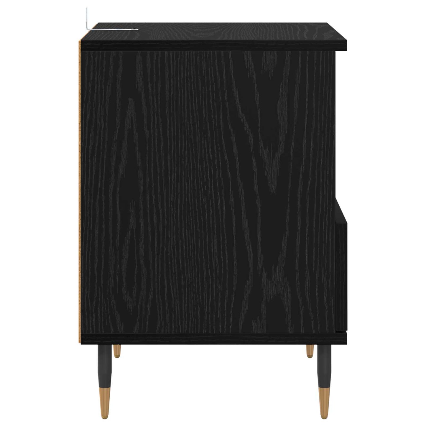 Noční Skříňka 2 Ks Černý Dub 40 X 35 X 50 Cm Kompozitní Dřevo