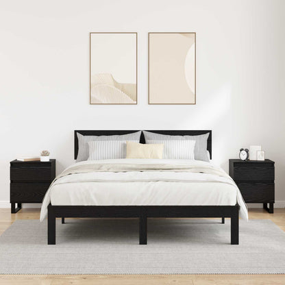 Noční Skříňka 2 Ks Černý Dub 40 X 35 X 50 Cm Kompozitní Dřevo